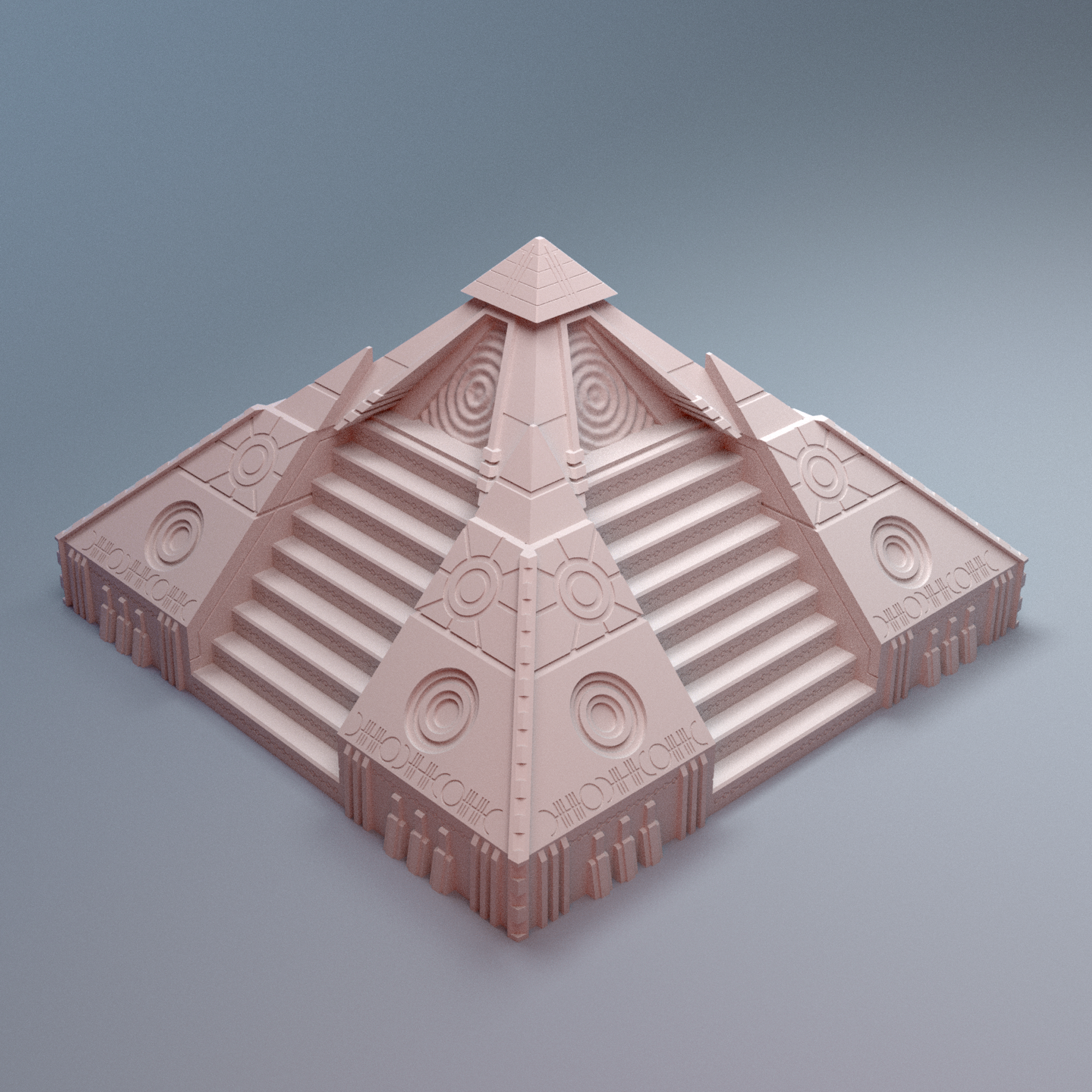 Scifi Grimdark NekroWorld Pyramid